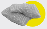 Grayscale salmon fillet